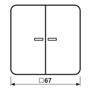 Wippe mit Lichtleiter, mit Pfeilsymbolen für KNX Taster 2fach, Serie CD, platin, Jung CD102KO5PPT