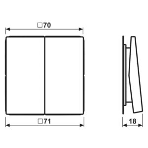 EnOcean Funk-Wandsender 4-kanalig, mit 4 Pfeilsymbolen, Serie LS, graphitschwarz matt, Jung ENOLS995MPSWM