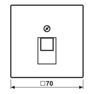 Abdeckung für IAE/UAE-Anschlussdosen 1 x 8-polig, Thermoplast, Serie LS, lichtgrau, Jung LS969-1UALG