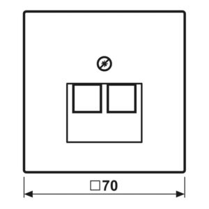 Abdeckung für IAE/UAE-Anschlussdosen 2 x 8-polig, Thermoplast, Serie LS, schwarz, Jung LS969-2UASW