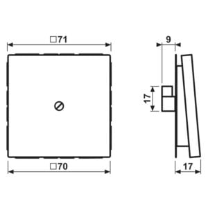 Leitungsauslass mit Zugentlastung, Serie LS, Edelstahl, Jung ES2990A