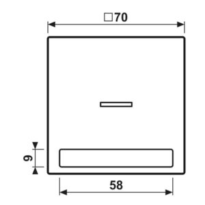 Wippe 1fach mit Lichtleiter, mit Schriftfeld, Duroplast, Serie LS, lichtgrau, Jung LS990NAKO5LG