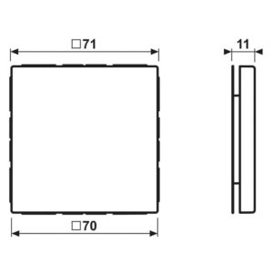 Blind-Abdeckung (verrastet), Thermoplast, Serie LS, schwarz, Jung LS994BSW