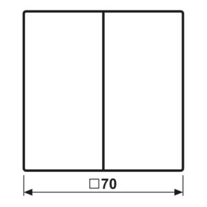Wippe, mit Pfeilsymbolen für KNX Taster 2fach, Aluminium lackiert, Serie LS, anthrazit (lackiertes Aluminium), Jung AL102PAN