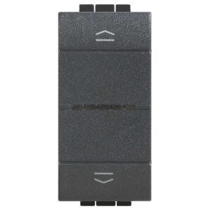 Rollladenschalter 1-modulig für LivingLight with Netatmo; Farbe: Anthrazit Bticino L4027C