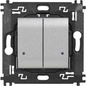 Drahtloser Wandsender 2-fach für LivingLight with Netatmo; Farbe: Tech Bticino NT4003DCW