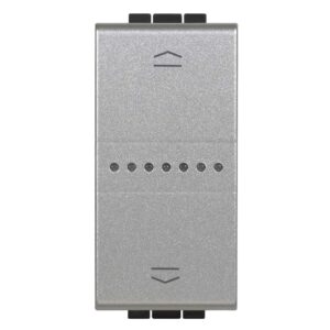 Rollladenschalter 1-modulig für LivingLight with Netatmo; Farbe: Tech Bticino NT4027C