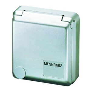 MENNEKES Anbau Schuko Wandsteckd. Cepex 16A 2p+E 230V IP44 silber 4984