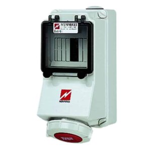 Wanddose, 32A5p6h400V, IP67, Mennekes 7132