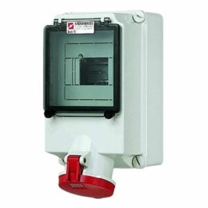 Wanddose, 63A5p6h400V, IP44, Mennekes 7102
