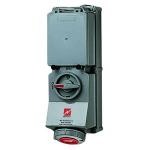 Wanddose DUO,63A4p6h400V,IP67, Mennekes 7295