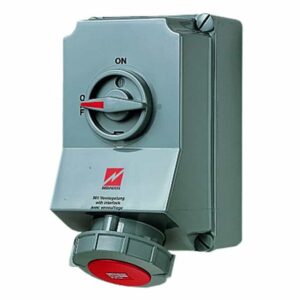Wanddose DUO,63A5p6h400V,IP67, Mennekes 7290