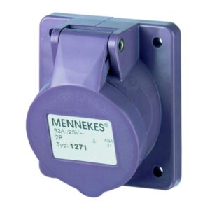 Anbaudose, 32A2p0h, Kleinsp., IP44, Mennekes 1271
