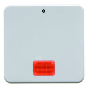 Wippe mit roter Linse und Aufdruck "0" wg Up IP44 polarweiß, glänzend, Berker 155809