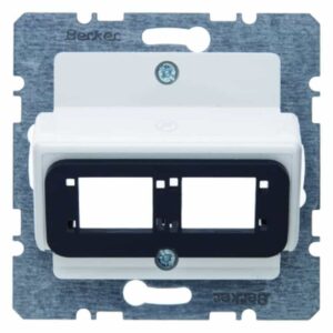 Zentralplatte für Doppelmodul Reichle&De-Massari Zentralplattensystem polarweiß,, Berker 14611909