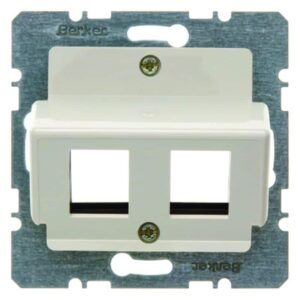 Zentralplatte für Krone Modular Jacks Zentralplattensystem weiß, glänzend, Berker 146402