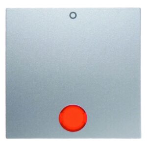Wippe mit roter Linse und Aufdruck "0" Berker B.7 alu, matt, Berker 16241404