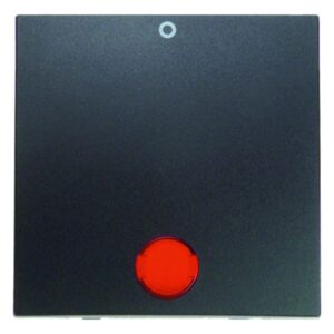 Wippe mit roter Linse und Aufdruck "0" Berker B.3/B.7 anthrazit, matt, Berker 16241606