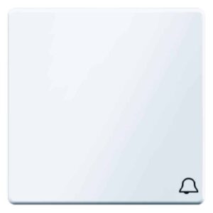 Wippe mit Aufdruck Symbol Klingel BerkerQ.1/Q.3 polarweiß, samt, Berker 16206059