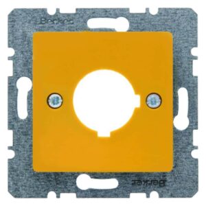 Zentralplatte für Melde- und Befehlsgerät Ø 22,5 mm Zentralplattensystem gelb, g, Berker 143207