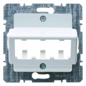 Zentralplatte für 3 MINI-COM Module Zentralplattensystem polarweiß, glänzend, Berker 142709