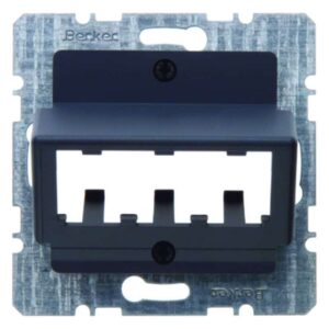 Zentralplatte für 3 MINI-COM Module Zentralplattensystem anthrazit matt/samt, Berker 14271606