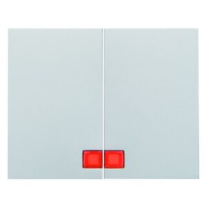 Wippen mit roter Linse Berker K.5 edelstahl, lackiert, Berker 14377004