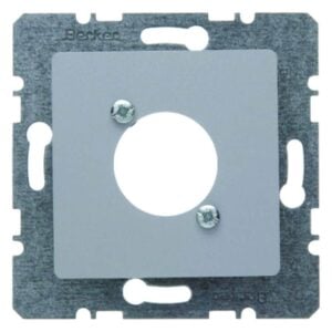 Zentralplatte für XLR-RundsteckverbinderD-Serie Zentralplattensystem alu, matt, Berker 14121404