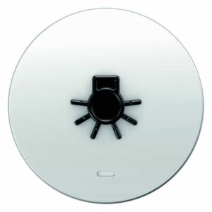 Wippe mit klarer Linse und abtastbarem Symbol Glocke Berker R.1/R.3 pw, glänzend, Berker 16512049