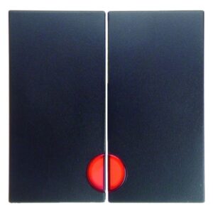 Wippen mit roter Linse Berker B.3/B.7 anthrazit, matt, Berker 16271606
