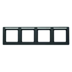 Rahmen mit Beschriftungsfeld Berker Q.1 anthrazit, samt, Berker 10246016