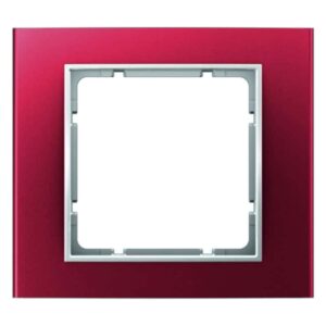 Rahmen Berker B.3 Alu, rot/polarweiß, Berker 10113022