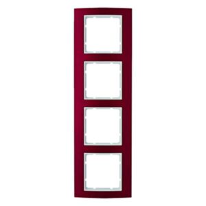 Rahmen Berker B.3 Alu, rot/polarweiß, Berker 10143022