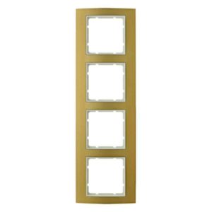 Rahmen Berker B.3 Alu, gold/polarweiß, Berker 10143046