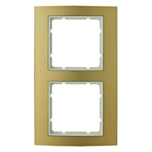 Rahmen Berker B.3 Alu, gold/polarweiß, Berker 10123046
