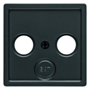 Zentralstück für Antennen-Steckdose 2- und 3Loch Berker Q.1/Q.3 anthrazit, samt, Berker 12036086