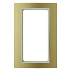 Rahmen mit großem Ausschnitt Berker B.3 Alu, gold/polarweiß, Berker 13093046
