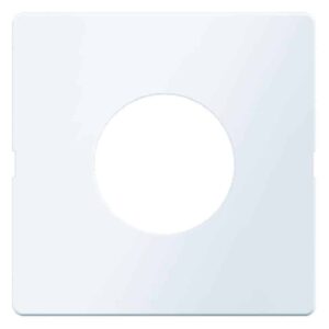 Zentralstück für Drucktaster und Lichtsignal E10 Berker Q.1/Q.3 polarweiß, samt, Berker 11246089