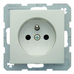 Steckdose mit Schutzkontaktstift Berker S.1/B.3/B.7 polarweiß, matt, Berker 6765761909