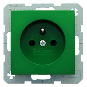 Steckdose mit Schutzkontaktstift Berker S.1/B.3/B.7 grün, glänzend, Berker 6765768963