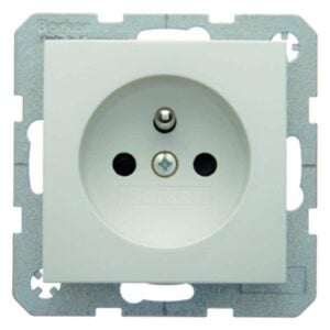 Steckdose mit Schutzkontaktstift Berker S.1/B.3/B.7 polarweiß, glänzend, Berker 6768768989