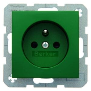Steckdose mit Schutzkontaktstift Berker S.1/B.3/B.7 grün, matt, Berker 6768760063
