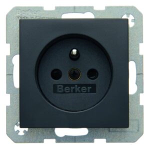 Steckdose mit Schutzkontaktstift Berker B.3/B.7 anthrazit, matt, Berker 6768761606