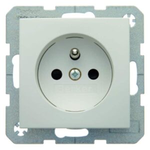 Steckdose mit Schutzkontaktstift Berker S.1/B.3/B.7 polarweiß, matt, Berker 6768761909