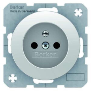 Steckdose mit Schutzkontaktstift Berker R.1/R.3 polarweiß, glänzend, Berker 6768762089