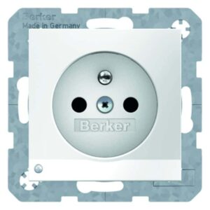 Steckdose mit Schutzkontaktstift und LED-Orientierungslicht Berker S.1/B.3/B.7 p, Berker 6765108989