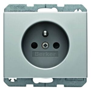 Steckdose mit Schutzkontaktstift Berker K.5 Alu, Berker 6765757003