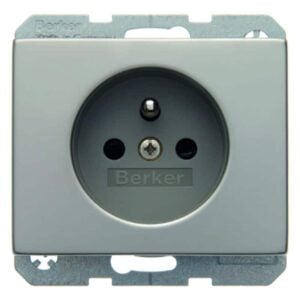 Steckdose mit Schutzkontaktstift Berker K.5 Edelstahl Rostfrei, Berker 6765757004
