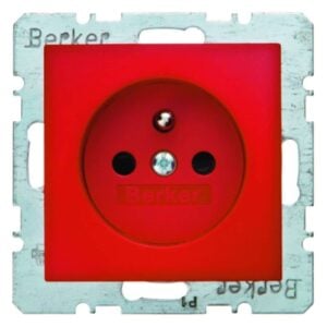 Steckdose mit Schutzkontaktstift Berker S.1/B.3/B.7 rot, matt, Berker 6765760062