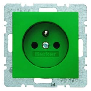 Steckdose mit Schutzkontaktstift Berker S.1/B.3/B.7 grün, matt, Berker 6765760063